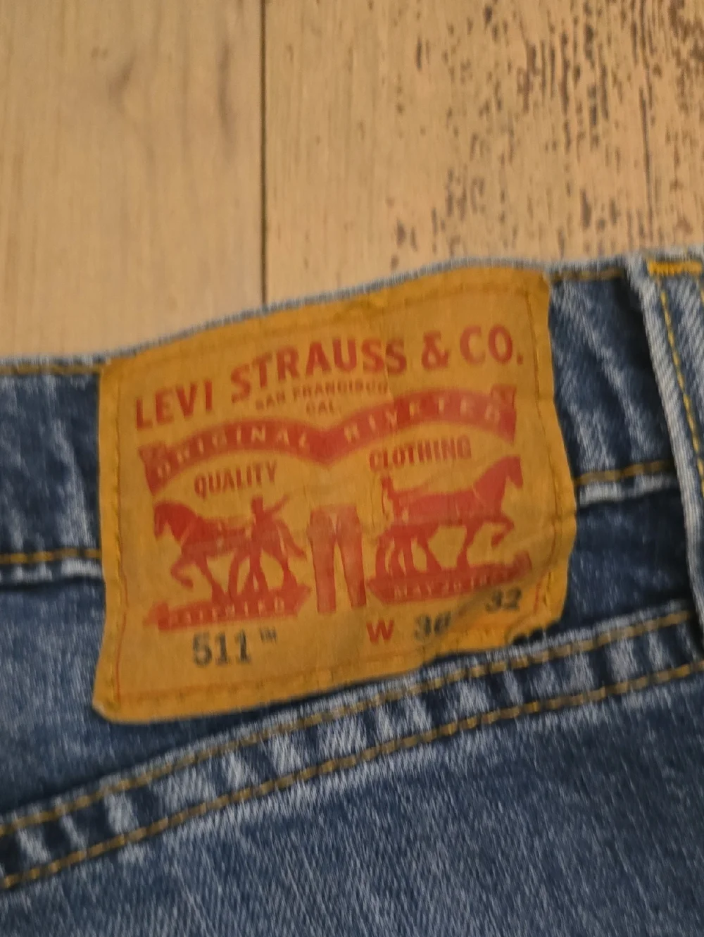 Levi's 511 Denim Blue Jeans Straight Leg Mens Size‎ 36/32